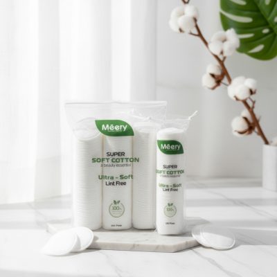 Bông Tẩy Trang Méery 205 Miếng Tròn 100% Cotton