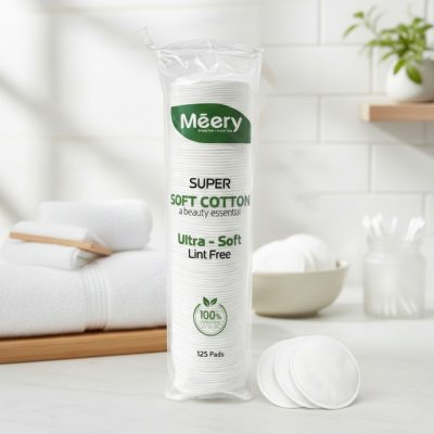 Bông Tẩy Trang Méery 125 Miếng Tròn 100% Cotton